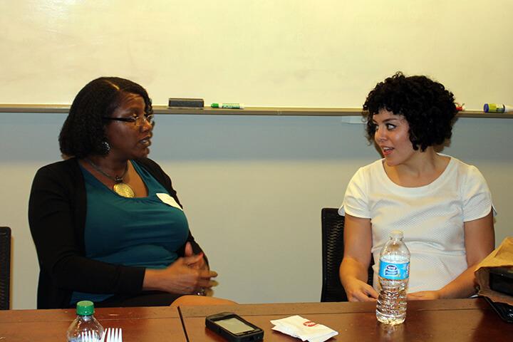 Sabrina Jenkins with her mentee at a WISE Within session