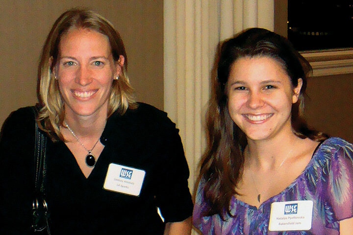 Natalya Pyatkovska with her mentor at a WISE Within session