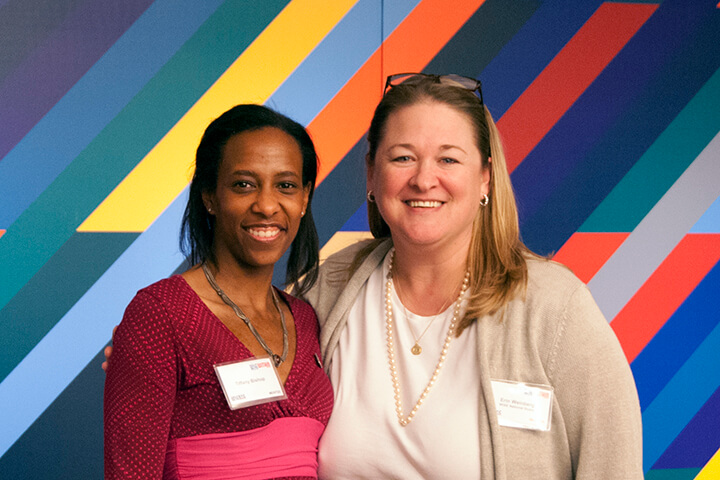 Erin Weinberg with her mentee during a WISE Within session