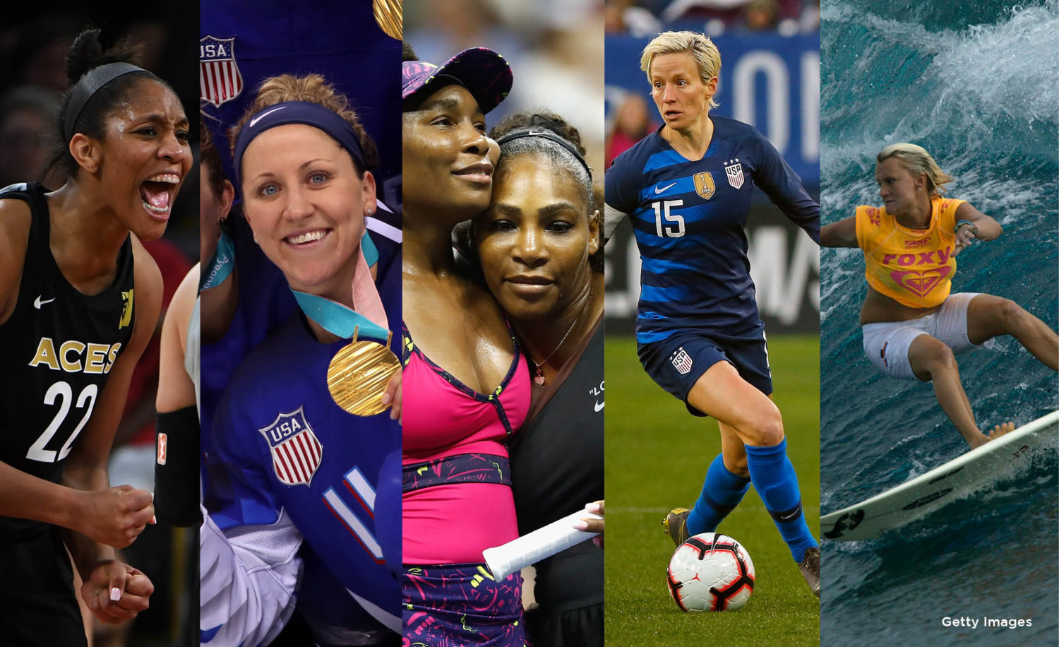 Collage of women athletes