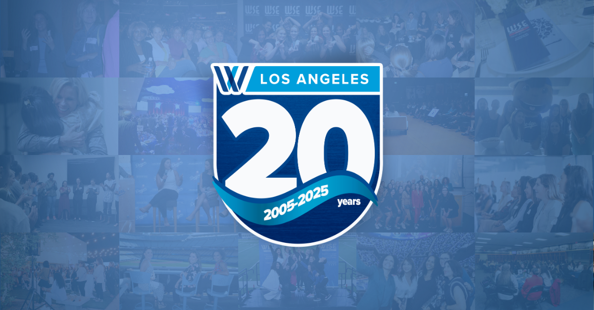 Specialty logo commemorating WISE LA's 20th Anniversary