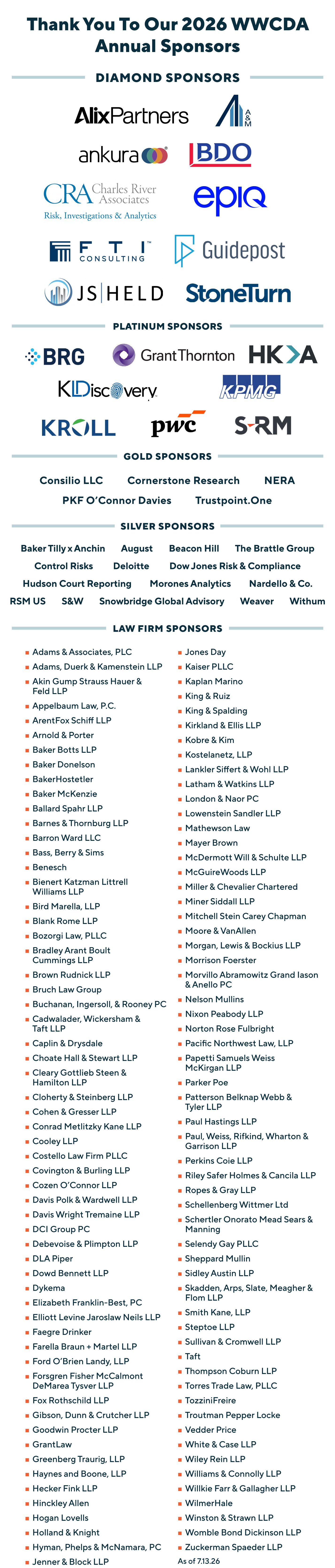 2026 Annual Sponsors